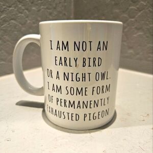 Funny Quote Coffee Mug 'Not an Early Bird' in Original Gift Box